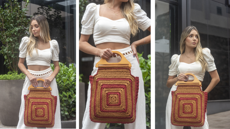 Adicione um Toque de Encanto Artesanal ao seu Look com a Bolsa de Motivos de Crochê!