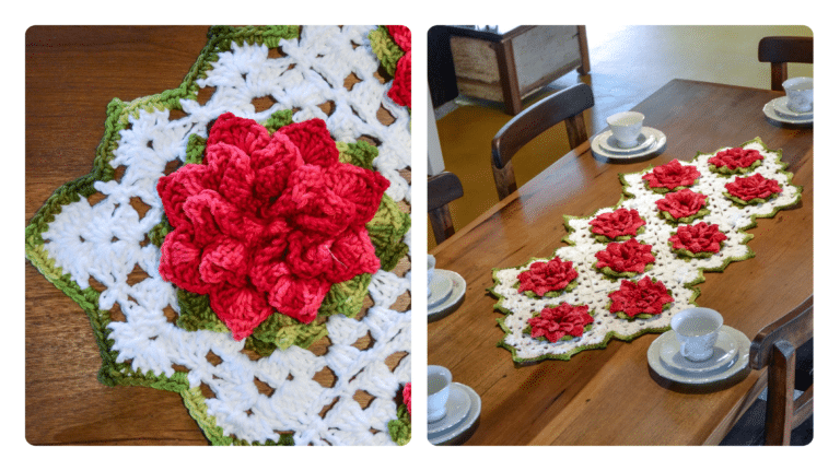 Mesa Posta: Decore com o Caminho de Mesa Premium de Crochê