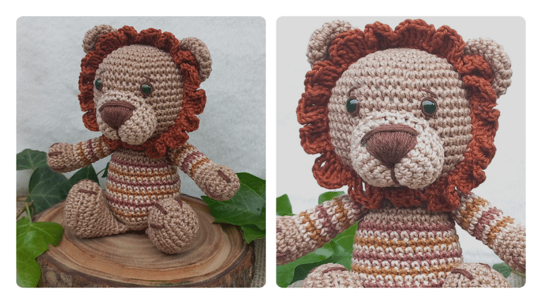 Amigurumi Leão: Encanto em Tons Terrosos no Crochê