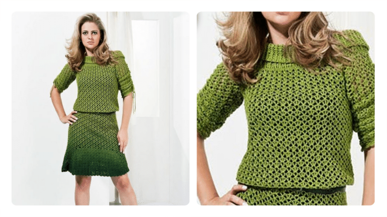 Padrões de Crochê PREMIUM: Deslumbre com o Charme do Vestido de Crochê Verde Menta Tomara-Que-Caia