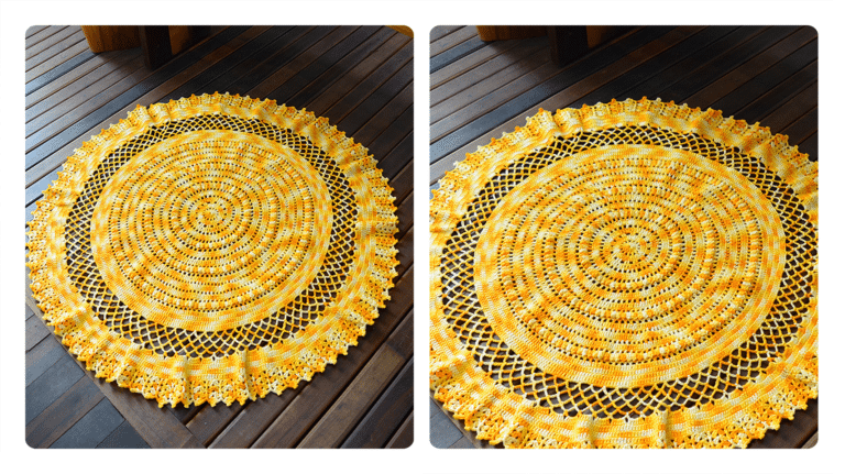 Receita: Tapete Raio de Sol de Crochê