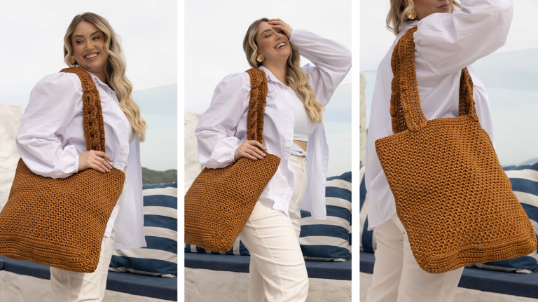 Bolsa Sacola de Crochê com Fio Náutico – Um Show de Bolsa