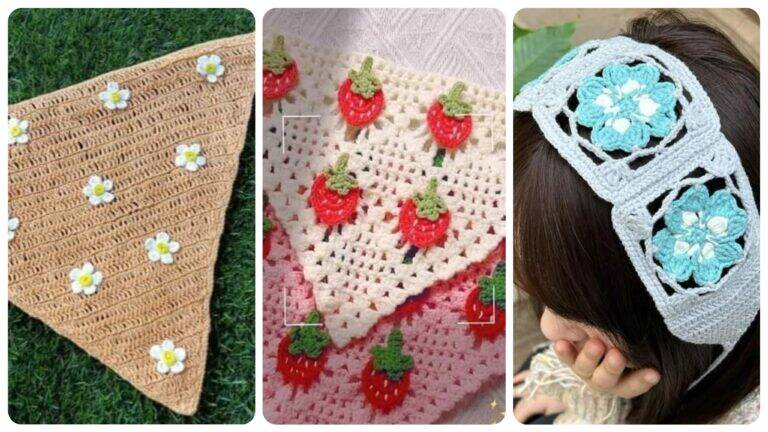 Bandanas e Faixas em Crochê para Tornar o Dia a Dia das Crianças Mais Colorido