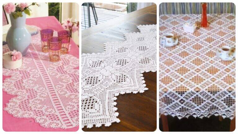Adicionando Charme Floral à Sua Mesa: Trilhos e Toalhas de Mesa Florais em Crochê