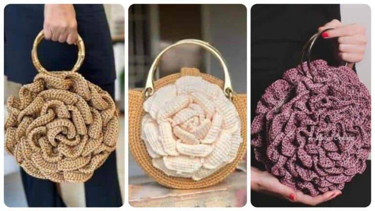 Bolsa Flor de Crochê Passo a Passo – Tendência e Inspirações Belíssimas