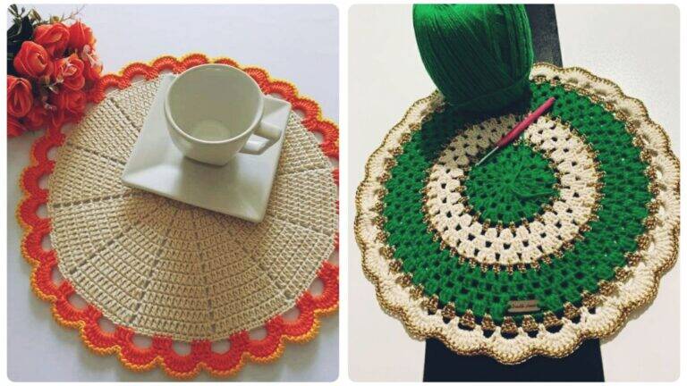 Diy Mesa Posta: 13 Idéias de Sousplats de Crochê Que Mais Vendem
