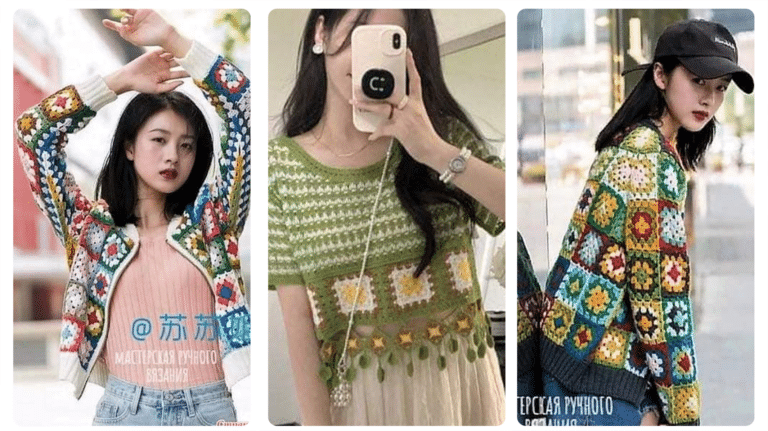 Blusas de Crochê com Quadradinhos da Vovó: Charme e Simplicidade em Cada Ponto!