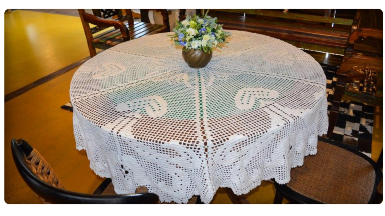 Receita Toalha de Mesa em Crochê Redonda Anne: Elegância Artesanal para sua Casa!
