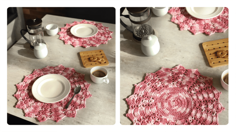 Receita Sousplat de Crochê Gloss: Elegância e Estilo na Sua Mesa