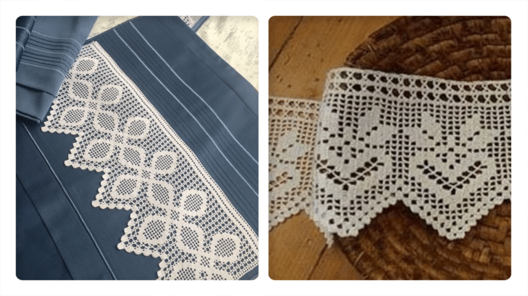 Ideias de Crochê Criativo: 23 Barrados de Crochê –  Detalhes Encantadores para Valorizar Suas Peças!