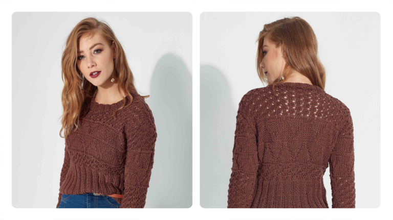 Receita Blusa de Tricô Marrom Hobby: Estilo Casual com Toque de Sofisticação
