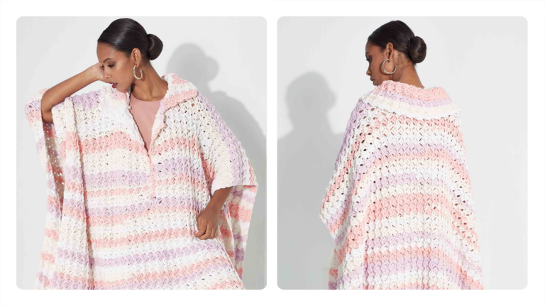 Receita Mega Poncho de Crochê: Conforto e Estilo em uma Peça Versátil