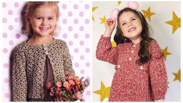Casaquinhos de Crochê Infantil para o Inverno com Gráficos Grátis: Passo a Passo Detalhado
