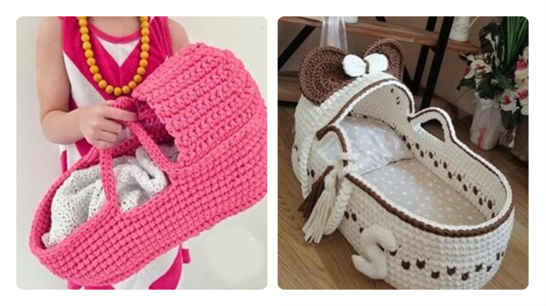 Moisés de Crochê: Conforto e Estilo para o seu Bebê!