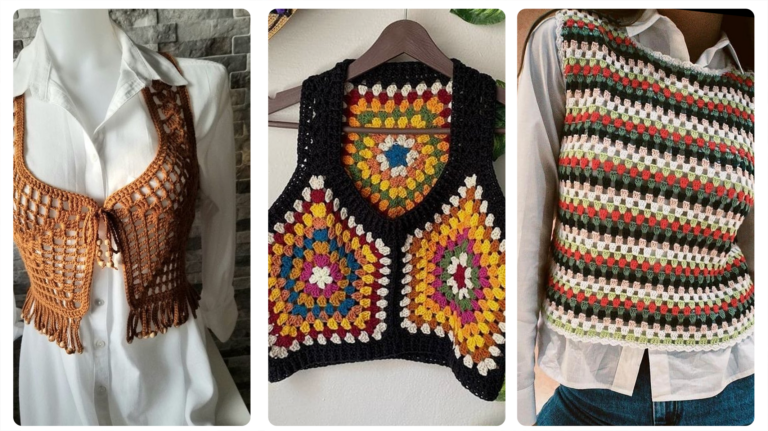 Crochê de Moda : Coletinhos de Crochê com Padrão Grátis – 10  Modelos Lindos e Fáceis!