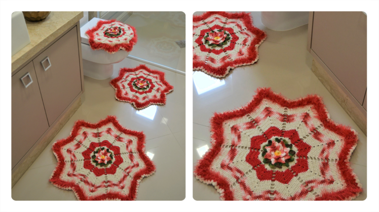 Receita Jogo de Banheiro em Crochê Estrela: Elegância e Conforto para o Seu Lar