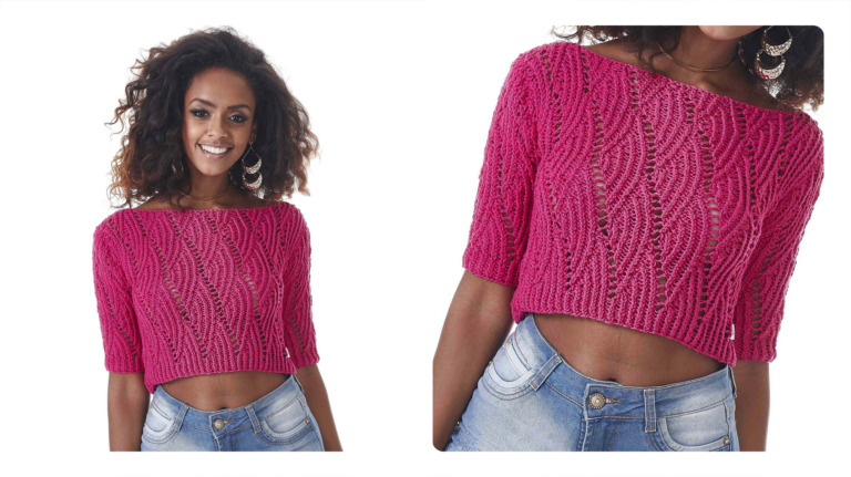Receita Blusa Tricô Ondas: Elegância e Movimento em Cada Ponto