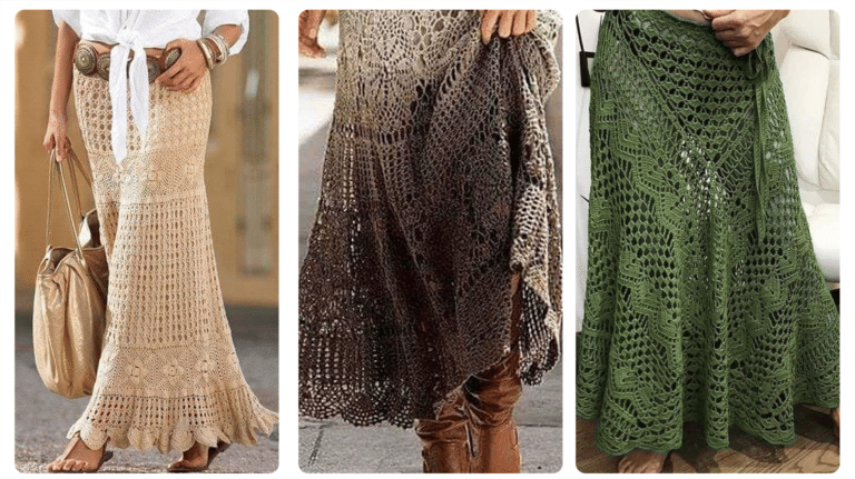 Crochê de Luxo: Saias em Crochê para outono / Inverno 2024!