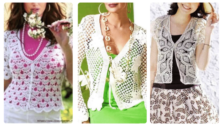 Casaquinhos em Crochê com Gráfico: Delicadeza e Estilo para Mulheres!