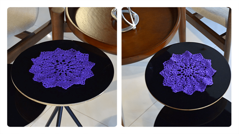 Receita Toalhinha de Crochê Violeta: Um Toque Delicado para sua Decoração