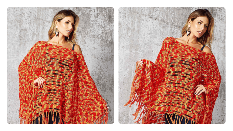 Receita Poncho de Crochê Mesclado: Estilo e Conforto para Qualquer Ocasião