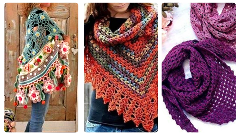 Crochê de Moda: Xales de Crochê para Outono-Inverno 2024
