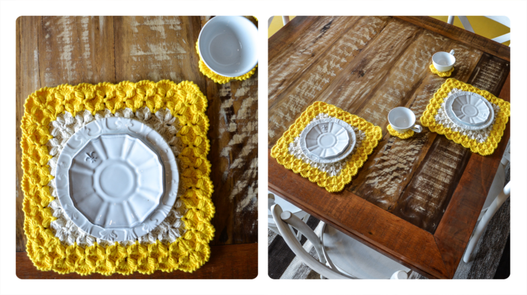 Receita Jogo Americano de Crochê Ponto Puff: Elegância e Estilo na Sua Mesa