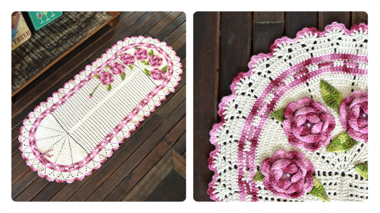 Receita Tapete de Croche Oval Flores Merlo: Beleza e Conforto para o Seu Lar