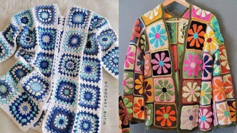 Casacos em Squares de Crochê: Estilo, Criatividade e Sustentabilidade em Uma Só Peça