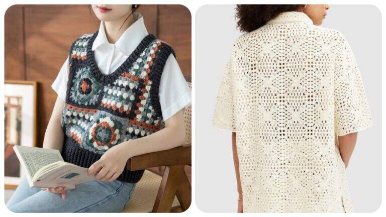 Idéias de Squares de Crochê para Fazer Blusas Incríveis e Dicas de Crochê Para Iniciantes