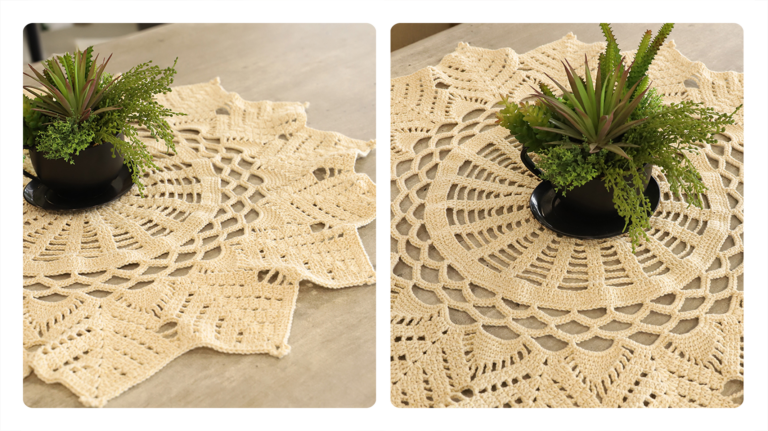 Receita Centro de Mesa em Crochê Redondo Aloe: Elegância e Delicadeza para sua Decoração