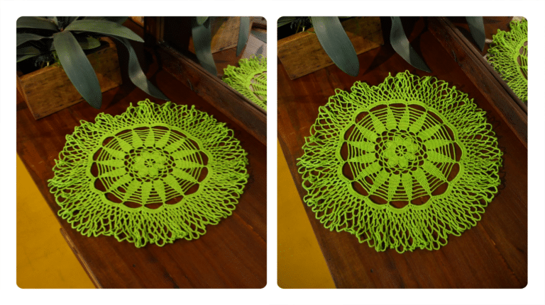 Receita Toalhinha de Crochê Redonda Greenery: Elegância e Frescor para Sua Decoração