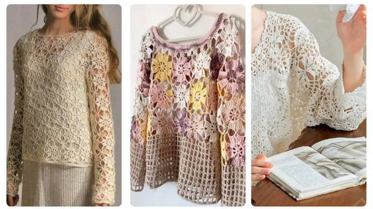 Blusas em Crochê Estilo Romântico Lindíssimas: Charme e Delicadeza no Seu Guarda-Roupa