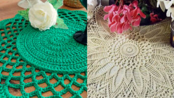 Centros de Mesa Redondos em Crochê: Mais Elegância na Decoração