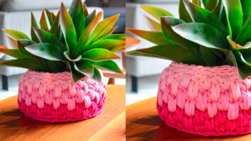 Cesto de Crochê em Tons de Rosa: Como Fazer Passo a Passo