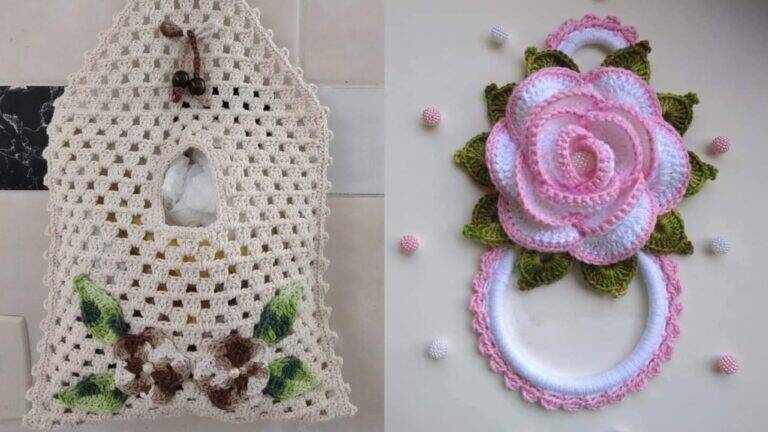 Decoração Funcional: Itens de Crochê Práticos para Transformar Sua Cozinha e Banheiro