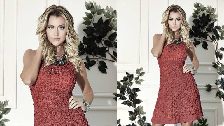 Vestido de Crochê Vermelho: Uma Peça Elegante e Charmosa!