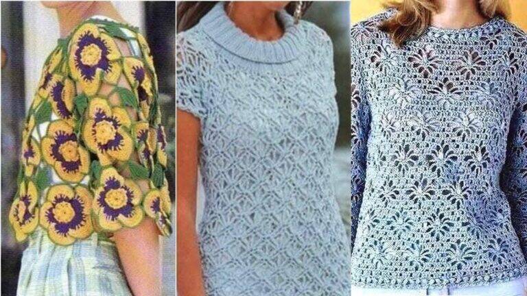 21 Blusas de Crochê que Adicionam Estilo e Charme ao Seu Look!