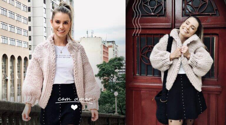 Cardigã de Tricô Oversized: Uma Peça Linda e Atemporal!
