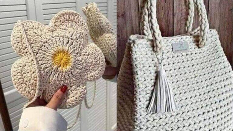 Bolsinhas de Crochê: O Detalhe que Transforma Seu Look em Puro Encanto!