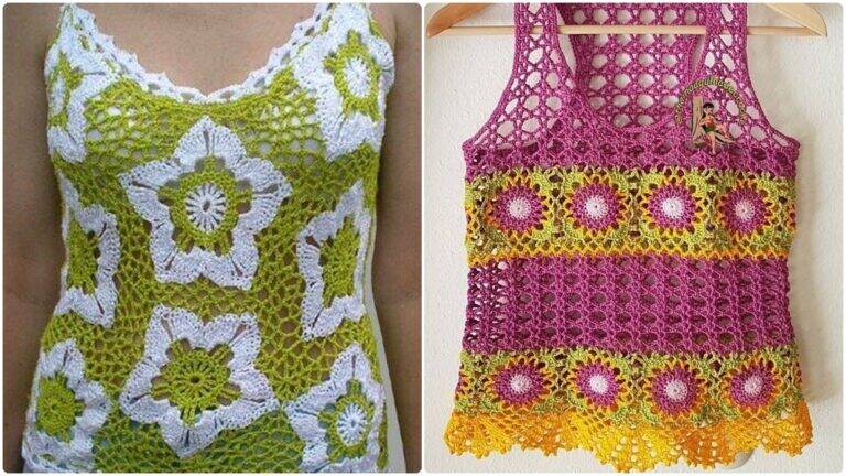 Blusas de Crochê com Squares: Aprenda a Fazer as Suas!