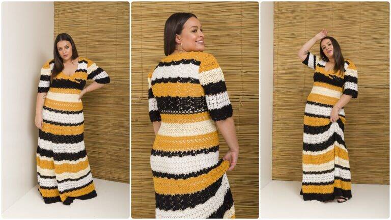 Vestido de Crochê Abelha: Uma Peça Linda e Diferente!
