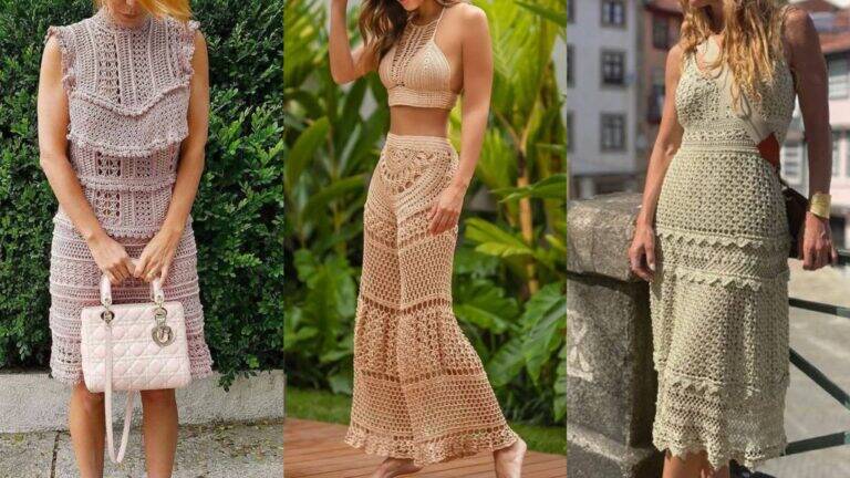 Peças de Crochê de Luxo na Moda Feminina: Sofisticação e Estilo com Gráficos