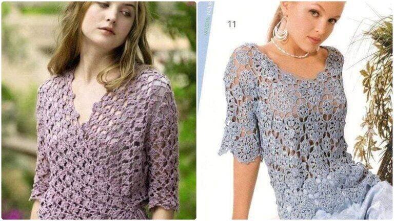 Veja 15 Blusas de Crochê com Gráficos para Usar no Dia a Dia!