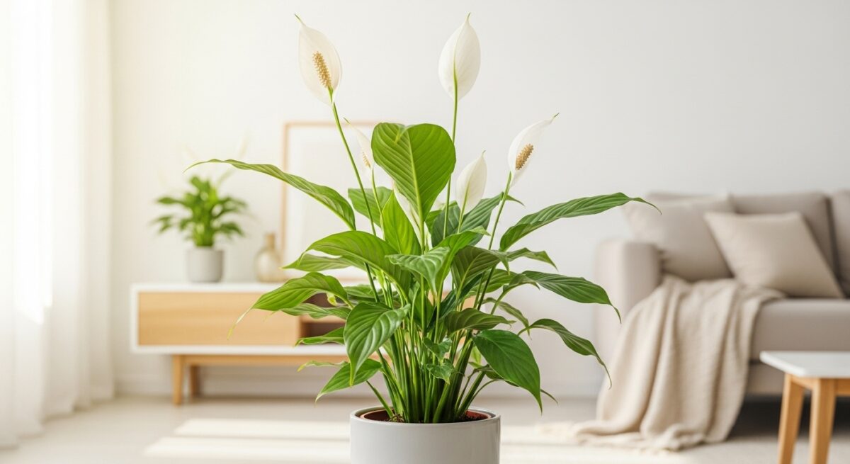 O charme do Lírio-da-Paz transforma qualquer ambiente interno com leveza, elegância e purificação natural do ar.
(Imagem gerada com inteligência artificial, licença paga e uso exclusivo para este conteúdo)