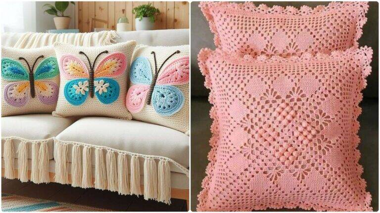25 Almofadas de Crochê: Detalhes Artesanais que Renovam sua Decoração