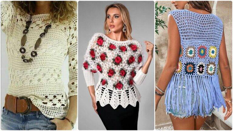 Se Inspire com Lindas Blusas de Crochê: Peças Que Encantam!