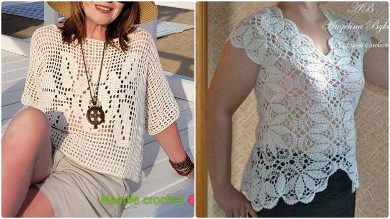 Crie Lindas Blusas de Crochê Branco: Encontre Paz no Crochê!