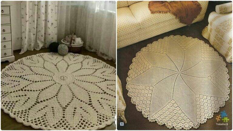 Como Fazer Tapete de Crochê para Sala: Modelos com Gráficos Exclusivos e Passo a Passo em Vídeo