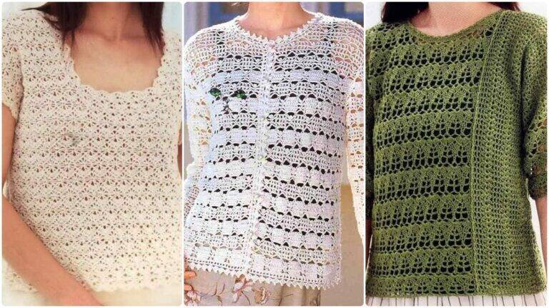 Blusas de Crochê com Gráficos: Peças Elegantes e Cheias de Charme!